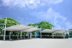 充電樁膜結構遮陽棚應用